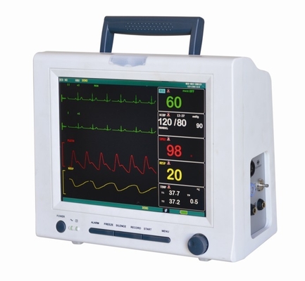 Монитор портативного мульти- параметра больницы терпеливый с ECG, RESP, NIBP, SPO2