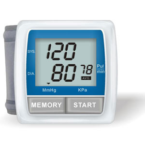 Домашний монитор кровяного давления запястья руки с большими дисплеем LCD и домом пластмассы